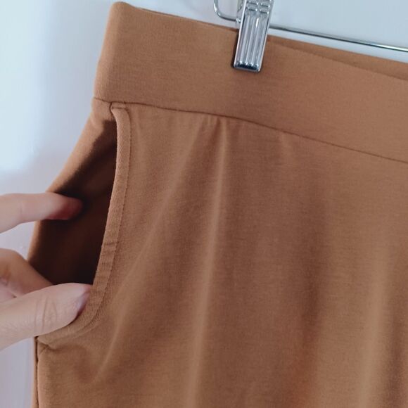 J‎ Jill Pure Affinity French Terry Pants XL Brown Slim Leg Pull On Neutral Work - Picture 3 of 7